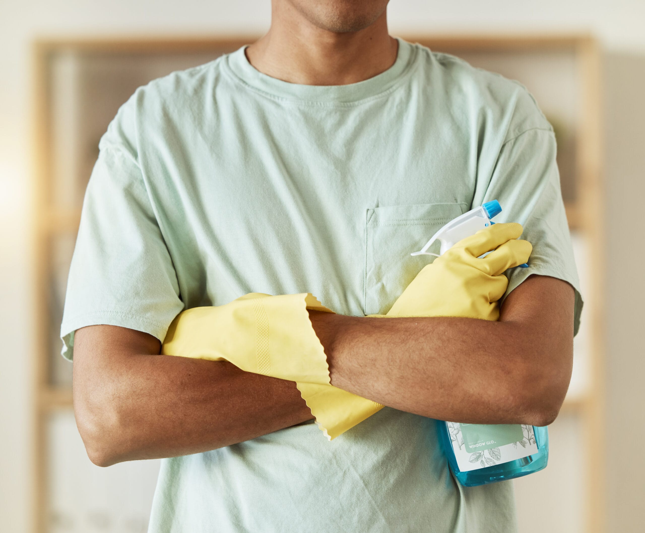 Man hands and spray bottle in housekeeping clean 2025 04 05 19 54 17 utc scaled